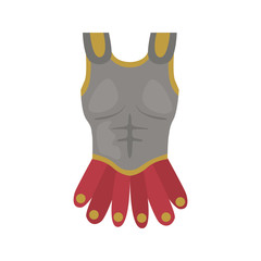 Rome warrioi armor color vector icon. Flat design