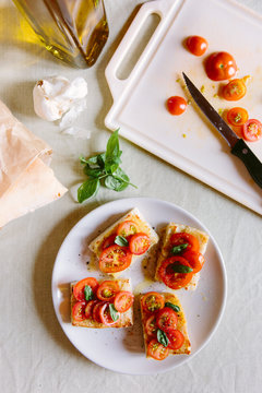 Bruschetta with fresh tomato