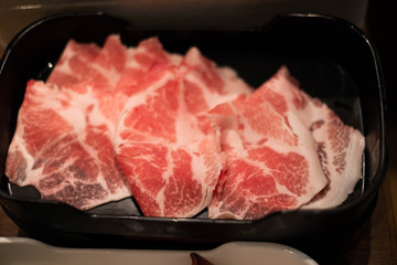 Pork slice for hot pot.