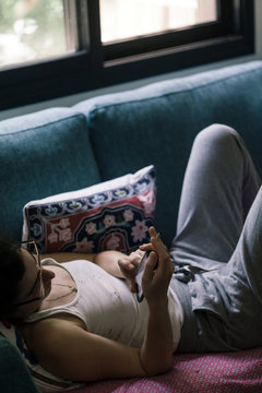 Couch Surfer Woman