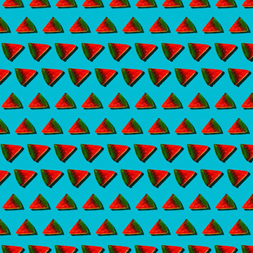 Gummy Pizza Pattern on Blue