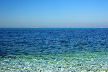 Blue-green expanse of the sea
