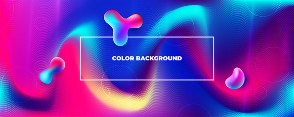 Silk Liquid color background design. Fluid gradient shapes composition. Futuristic design posters. Eps10 vector.