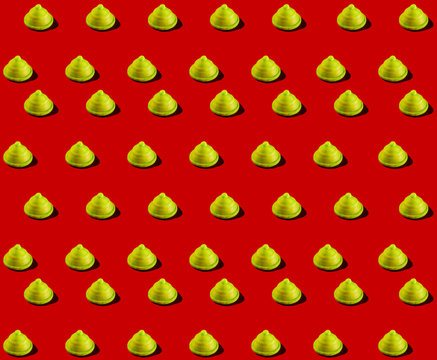 Gummy Nipple Pattern on Red