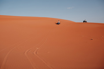Quad bike ride through the desert.