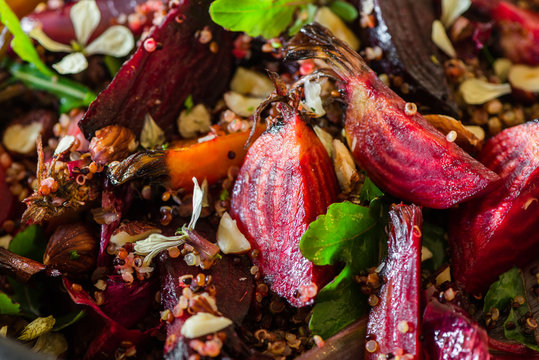 heirloom beetroot salad with quinoa