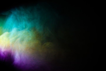 rainbow abstract smoke texture background , with copy space for text .