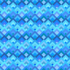 Blue geometrical seamless diagonal square pattern - vector tile mosaic background graphic