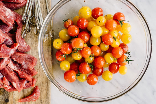 Burst Cherry Tomatoes