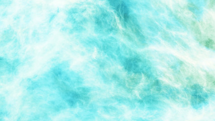 Abstract fantastic turquoise clouds. Colorful fractal background. Digital art. 3d rendering.