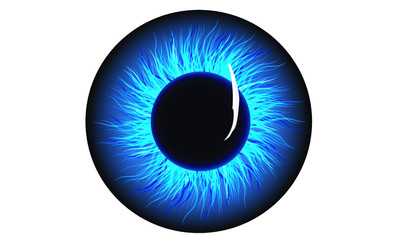blue iris eye ball pupil icon, night king walker eye