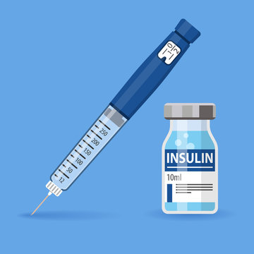 Diabetes Insulin Pen Syringe And Vial