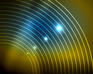 Obraz premium Shiny circles glowing abstract background