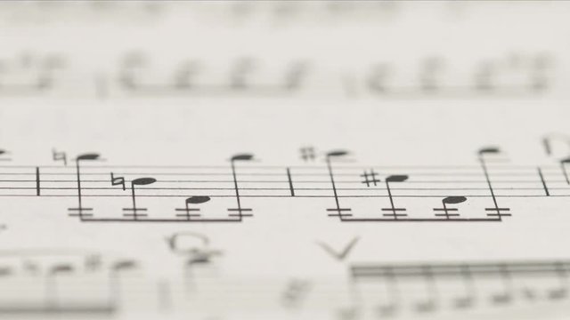 music paper macro shot / symphony / classical music