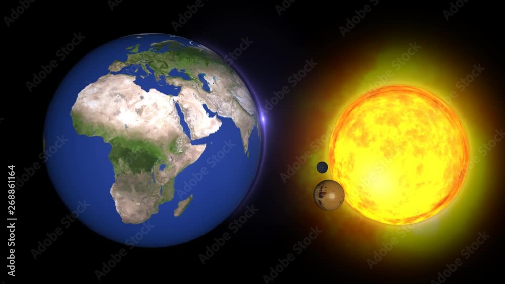 Wall mural animated solar system, 3d universestars of planets and galaxies in this visual element decorated by 