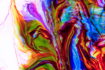 Watercolor and acrylic abstract. Colorful background. Mix, splashes and drawings of colors: blue,...