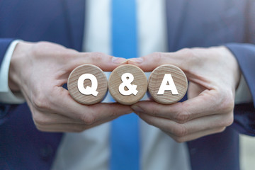 Q&A Question Answer Business Customer Care Service Web Information FAQ Guide concept.