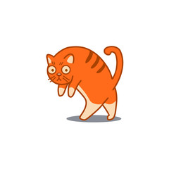 The cute cat cartoon vector image