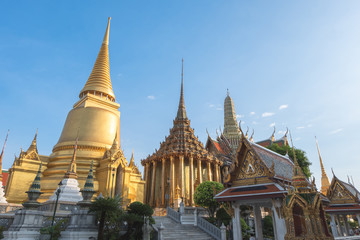 Fototapeta na wymiar Grand Palace Bangkok, Wat Phra Keaw, Wat Phra Sri Rattana Satsadaram most important in Bangkok, Thailand, South East Asia,