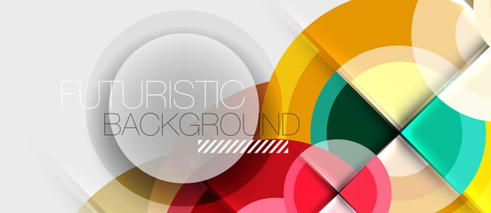 Fototapeta premium Geometric design abstract background - circles