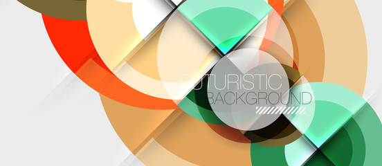 Fototapeta premium Geometric design abstract background - circles