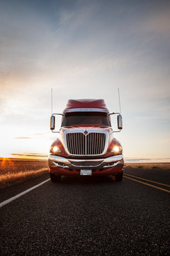 Commercial truck on highway