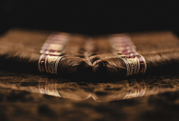 macro photography cigars background