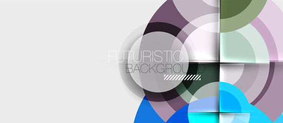 Fototapeta premium Geometric design abstract background - circles