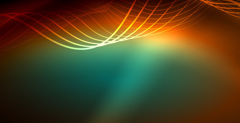 Neon wave background