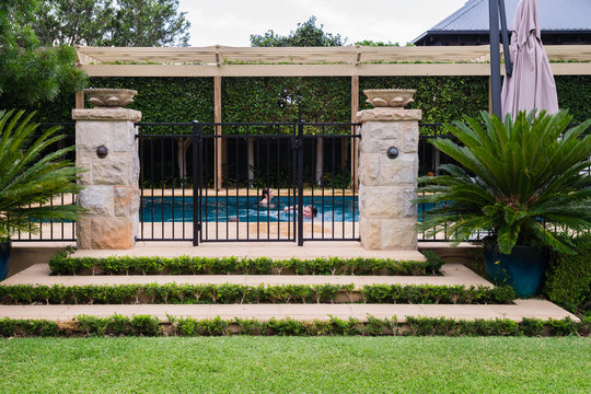 pool fence and gate