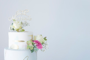 Fototapeta na wymiar Wedding cake fondant