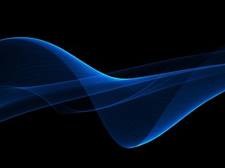 Abstract blue flow wave background