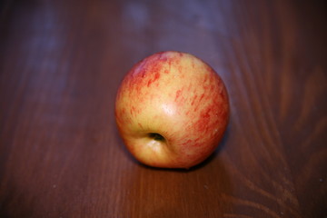 peach on wooden background