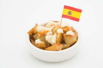 Patatas bravas isolated