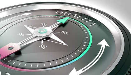 compass needle pointing quality word