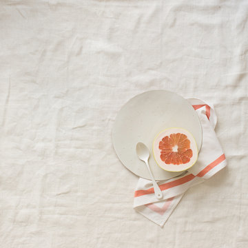Grapefruit on Linen
