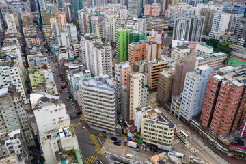  Aerial view of Hong Kong city