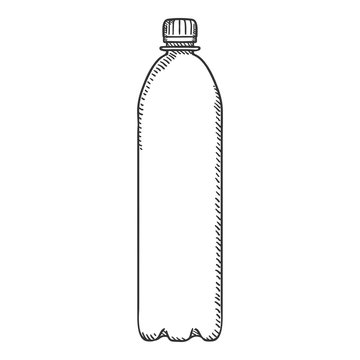 recommend clip art: Vector Sketch Illustration - Big Plastic Bottle.