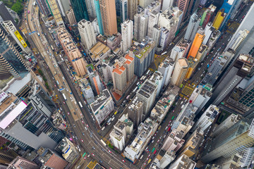  Top view of Hong Kong commercial district