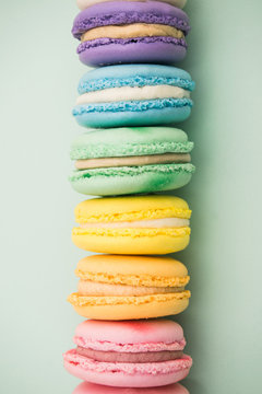 Colorful macarons.