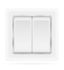 electrical switch for indoor electricity wiring stock vector illustration