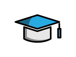 graduate cup filled line vector icon