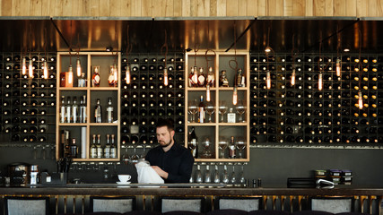 Barista working in restaurant