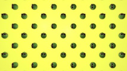 3D illustration of fancy watermelons.