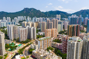 Fototapeta na wymiar panoramic shot for the city in Hong Kong