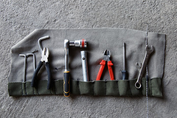 Bag with repair tools