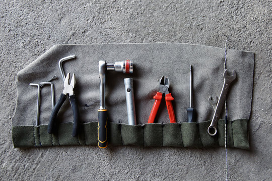 Bag with repair tools