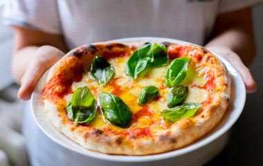 Italian pizza margherita