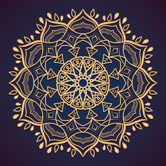 Complex golden mandala pattern