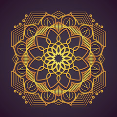 Decorative golden mandala design